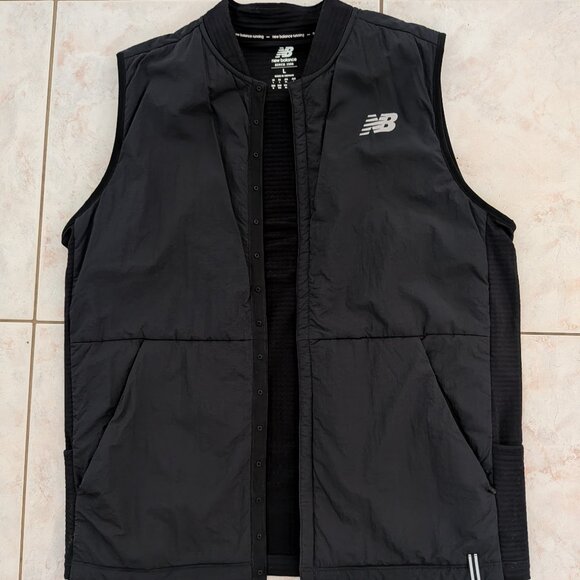New Balance Running NB Heat Grid Vest / snap button up men's size large - Picture 1 of 5
